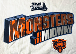 Chicago Bears "Monsters of the Midway" 2007 Super Bowl Adult XL White T-Shirt