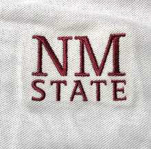 Load image into Gallery viewer, New Mexico State Aggies NCAA Adult Small White Polo T-Shirt by Oxford America