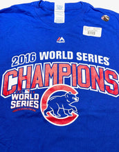 Load image into Gallery viewer, Chicago Cubs MLB 2016 World Series Champs 2-Sided Print T-Shirt By Majestic