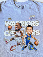 Load image into Gallery viewer, 2015 NBA Finals Warriors VS. Cavaliers Adult Medium Gray (Used) T-Shirt By Adidas