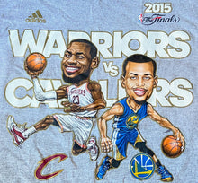 Load image into Gallery viewer, 2015 NBA Finals Warriors VS. Cavaliers Adult Medium Gray (Used) T-Shirt By Adidas