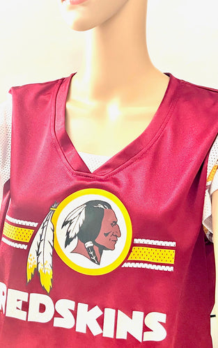 Washington Redskins NFL Ladies XL V-Neck Jersey Style Top (Used) By NFL Team Apparel